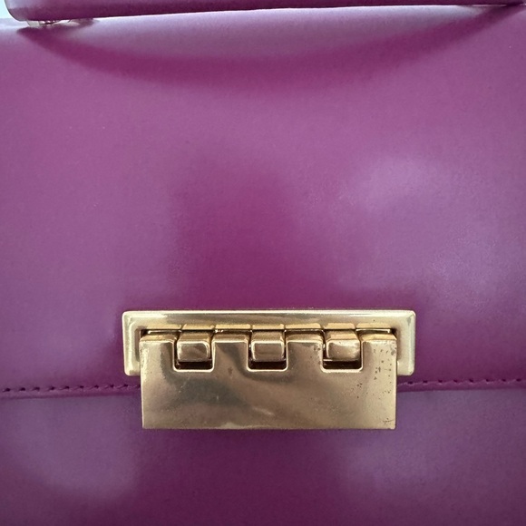 Zac Posen Leather Purple n Yellow Large Hand n Shoulder Bag. NWOT - Picture 7 of 17